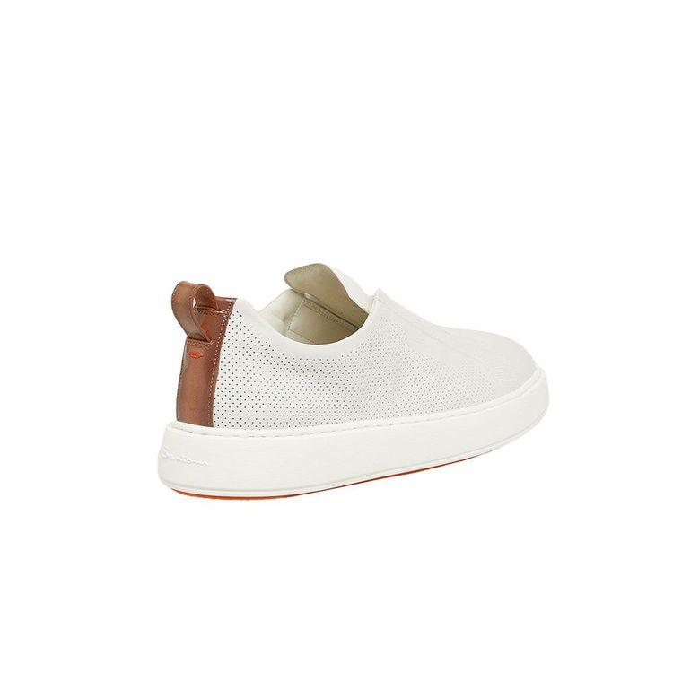 SANTONI bijele muške patike slip-on