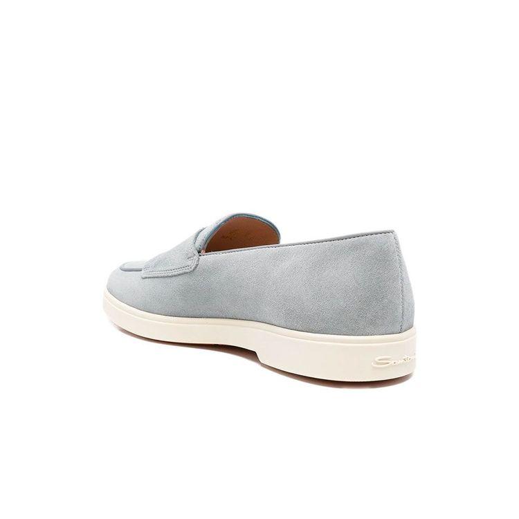 SANTONI svijetlo plave muške cipele od prevrnute kože