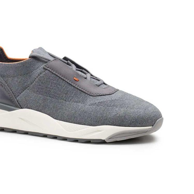 SANTONI sive muške patike od tkanine sa kožnim detaljima Product information