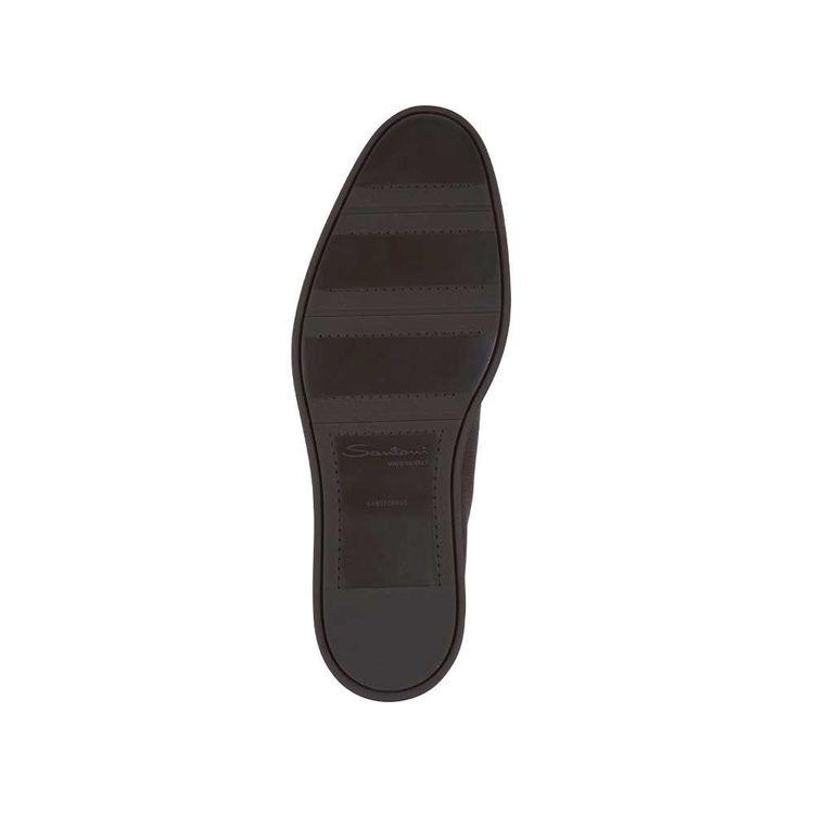 SANTONI Dragon braon muške slip on cipele od zrnaste kože