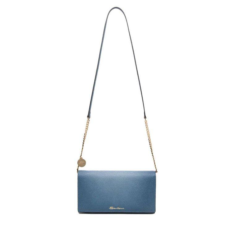SANTONI plava ženska tašna od kože
