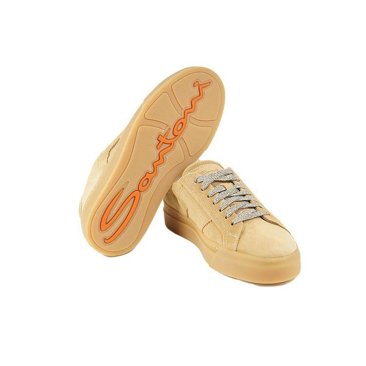 SANTONI Double Buckle tamno bež ženske patike