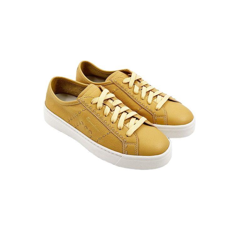 SANTONI Double Buckle žute ženske patike