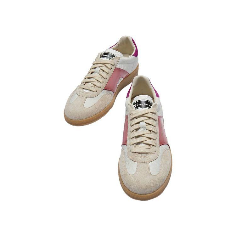 SANTONI Double Buckle Oly bijelo-roze ženske patike 