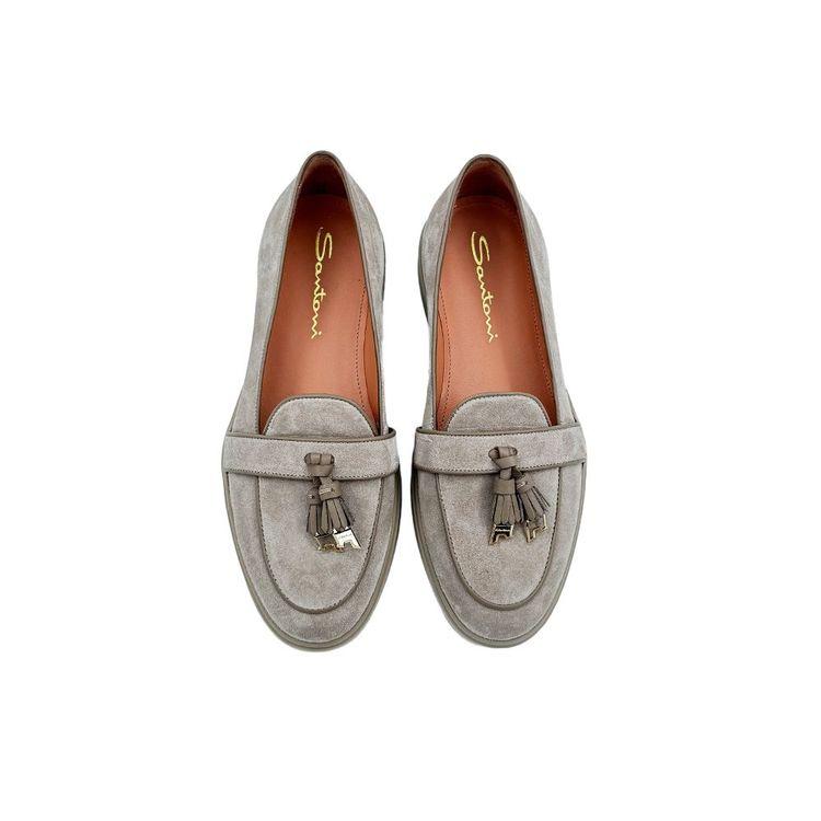 SANTONI tamno bež ženske mokasine