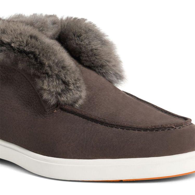 SANTONI braon ženske cipele sa zečijim krznom