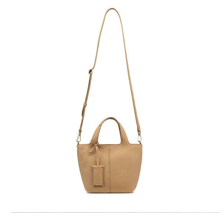 SANTONI tamno bež ženska tašna od rađene kože