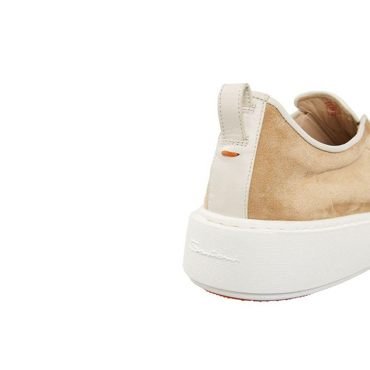 SANTONI bež ženske patike od antilopa slip-on