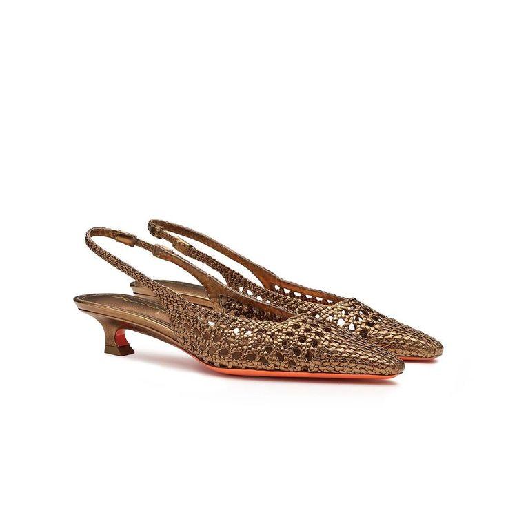 SANTONI bronzane cipele sa otvorenom petom