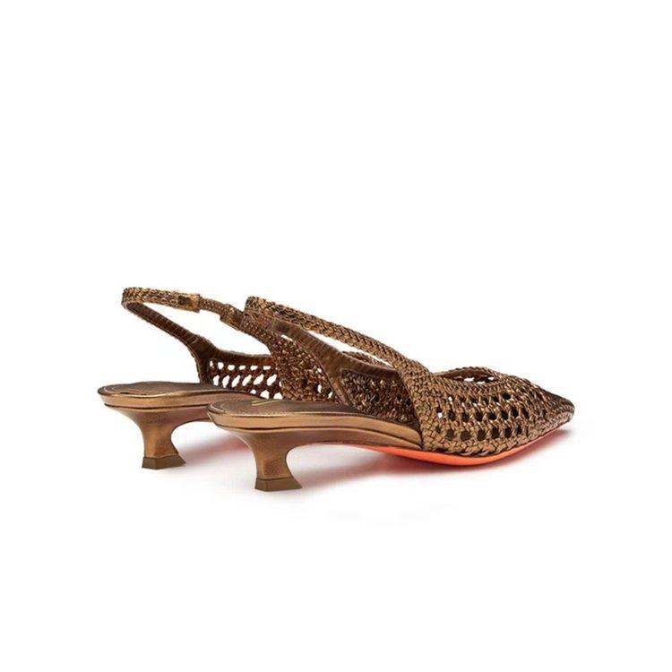 SANTONI bronzane cipele sa otvorenom petom