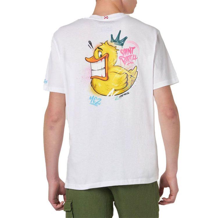 MC2 SAINT BARTH bijela dječija majica sa printom patka