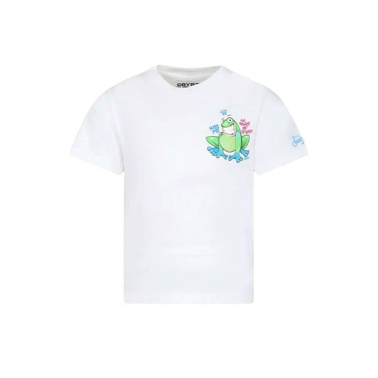 MC2 SAINT BARTH bijela dječija majica sa printom žabe