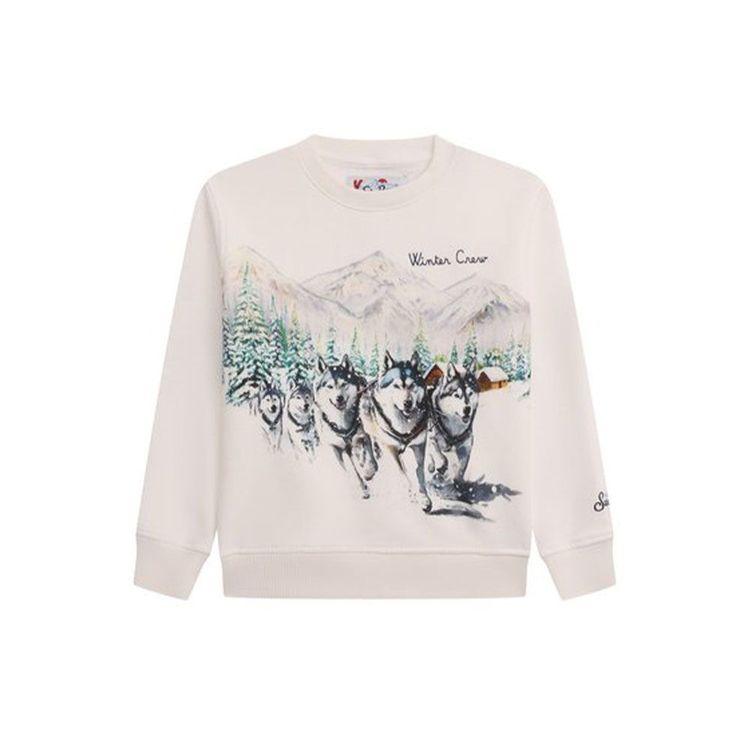 MC2 SAINT BARTH bijeli dječiji duks Winter Crew