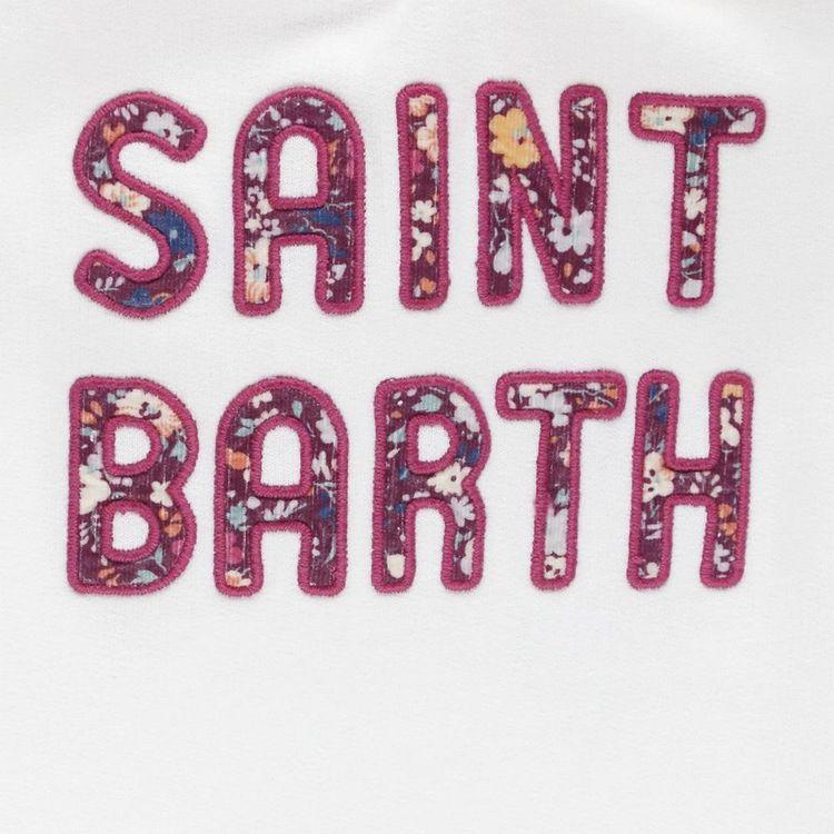 MC2 SAINT BARTH bijeli dječiji duks cvjetni logo