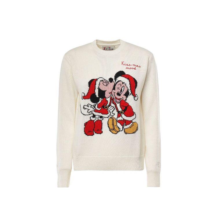 MC2 SAINT BARTH Micky and Minnie bijeli dječiji džemper