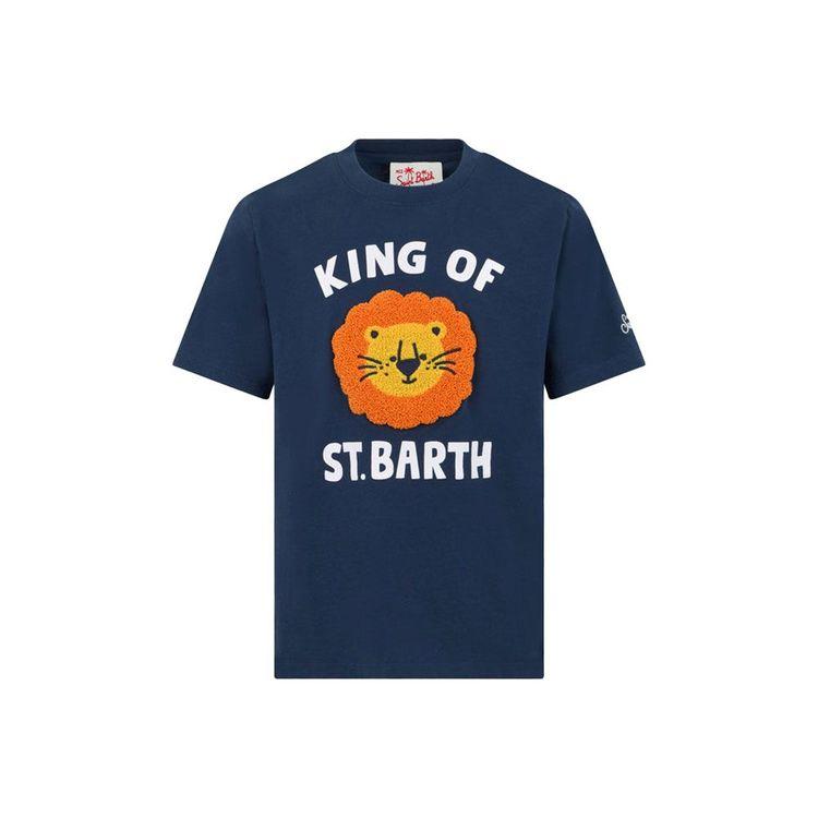 MC2 SAINT BARTH teget dječija majica sa "King of St. Barth" printom