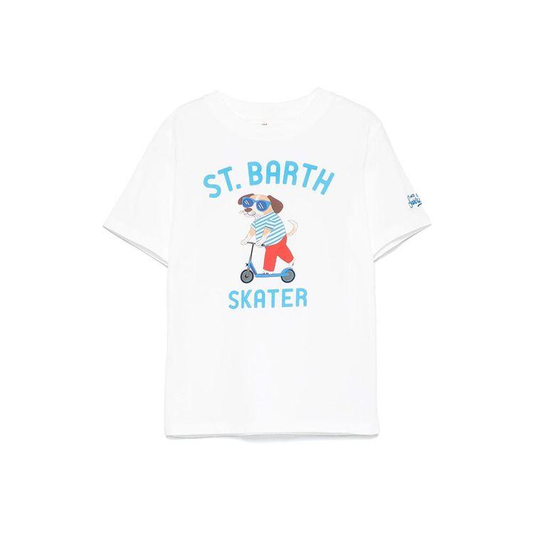 MC2 SAINT BARTH Skater bijela dječija majica