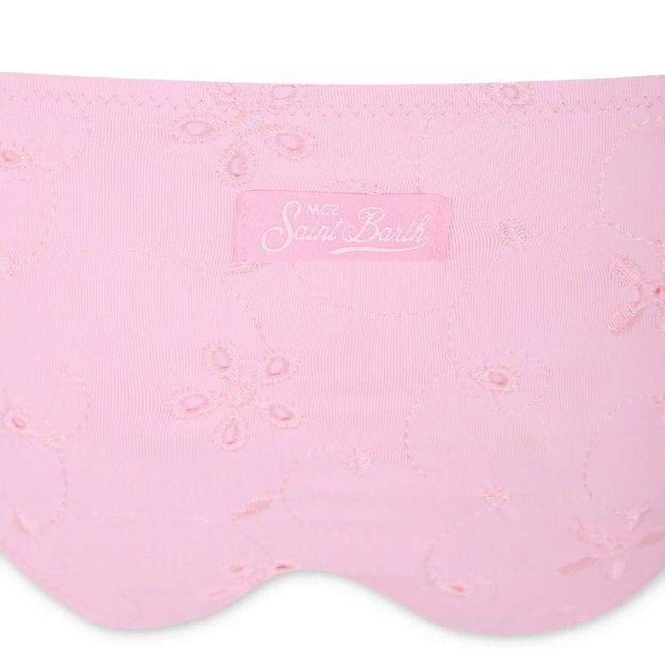 MC2 SAINT BARTH rozi dječiji bikini sa cvjetnim vezom