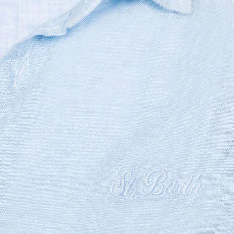 MC2 SAINT BARTH svijetlo plava lanena dječija košulja
