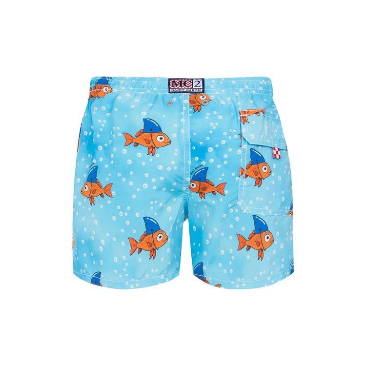 MC2 SAINT BARTH Fake Shark plavi dječiji šorts