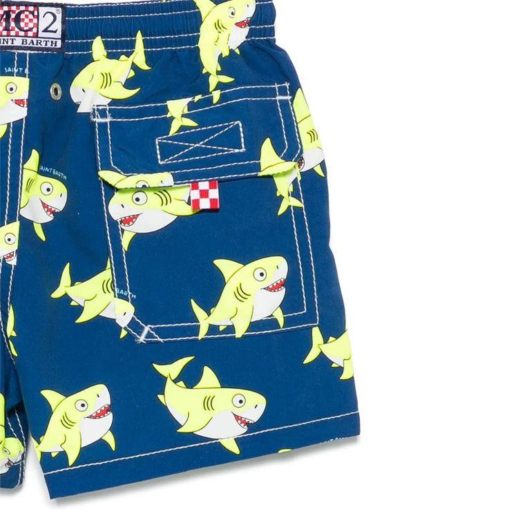 MC2 SAINT BARTH Fluo Shark teget dječiji šorts