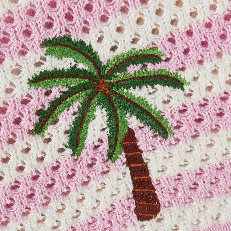 MC2 SAINT BARTH rozi dječiji pleteni šorts sa prugama