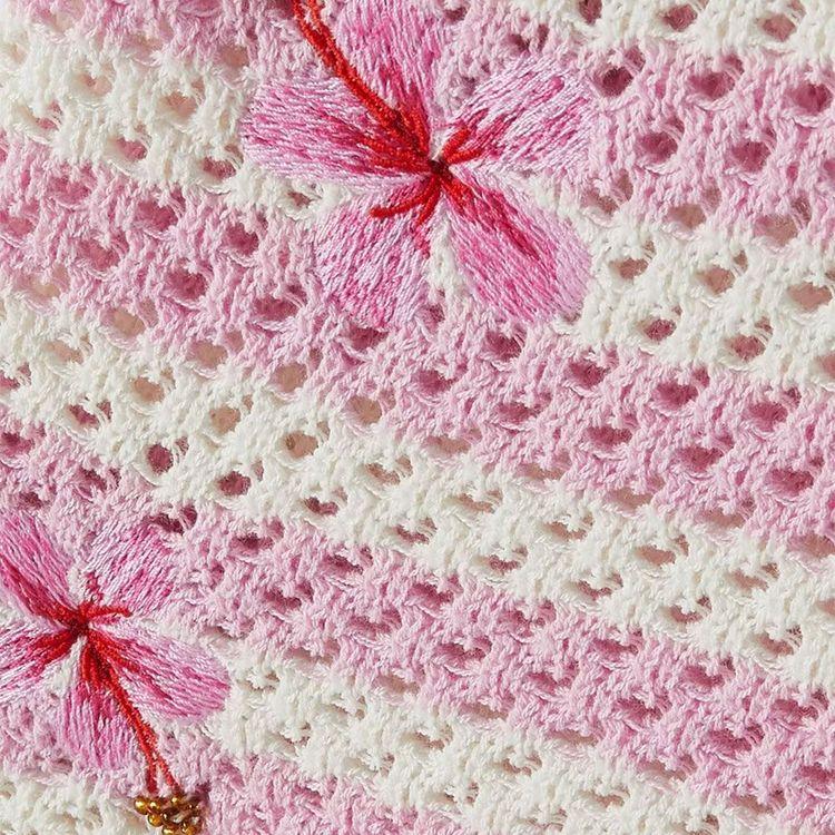 MC2 SAINT BARTH rozi dječiji pleteni šorts sa prugama