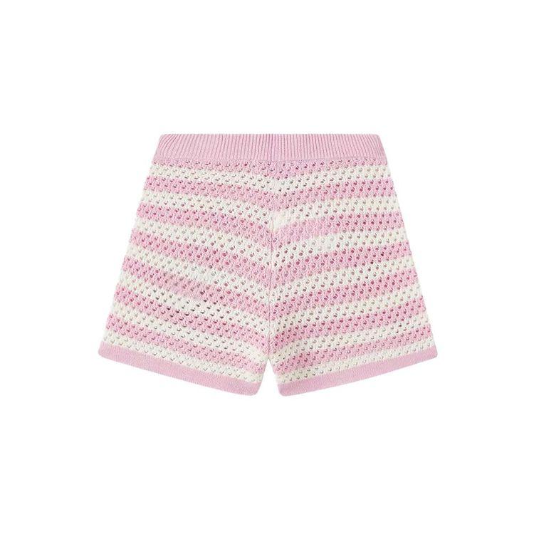 MC2 SAINT BARTH rozi dječiji pleteni šorts sa prugama