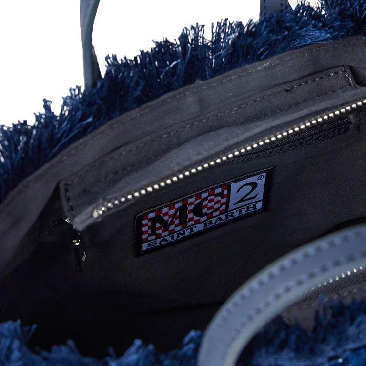 MC2 SAINT BARTH Mini Vanity indigo plava plišana ženska torba