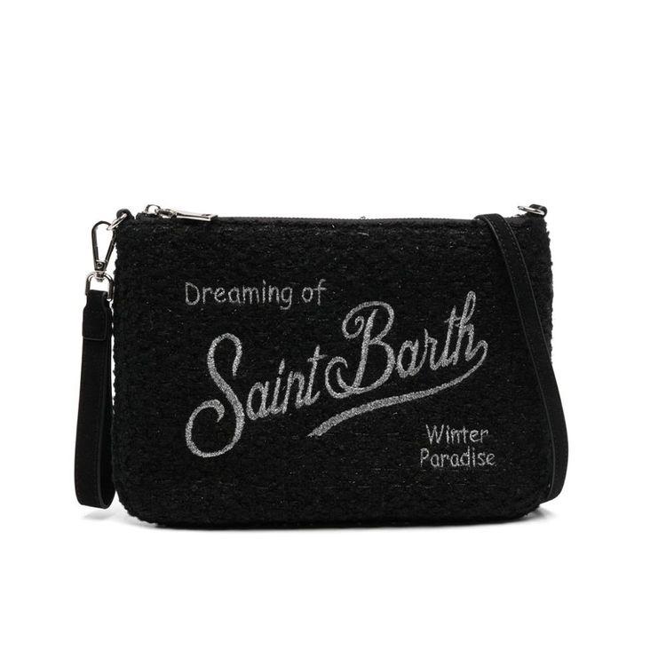 MC2 SAINT BARTH Parisienne Tweed crna ženska torba