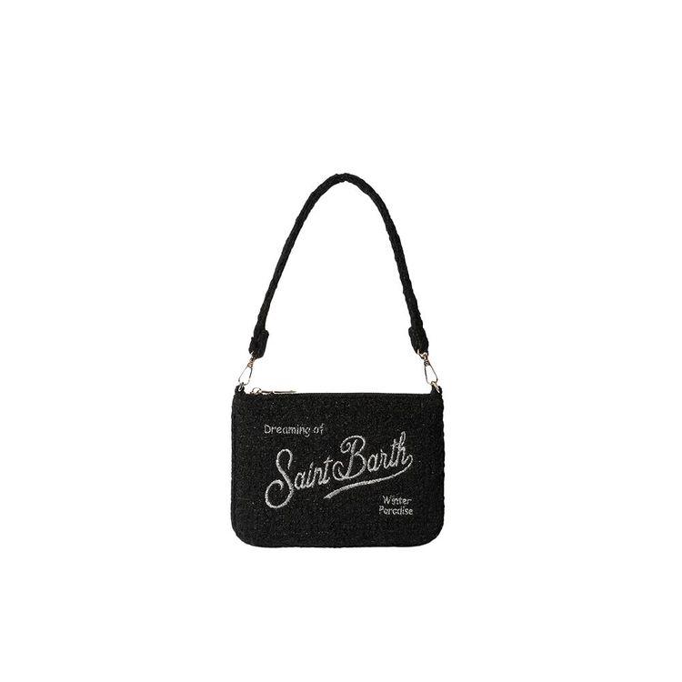 MC2 SAINT BARTH Parisienne Tweed Mini crna ženska torba