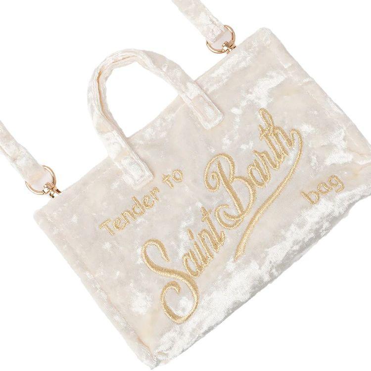 MC2 SAINT BARTH Phone Bag bijela plišana ženska torba