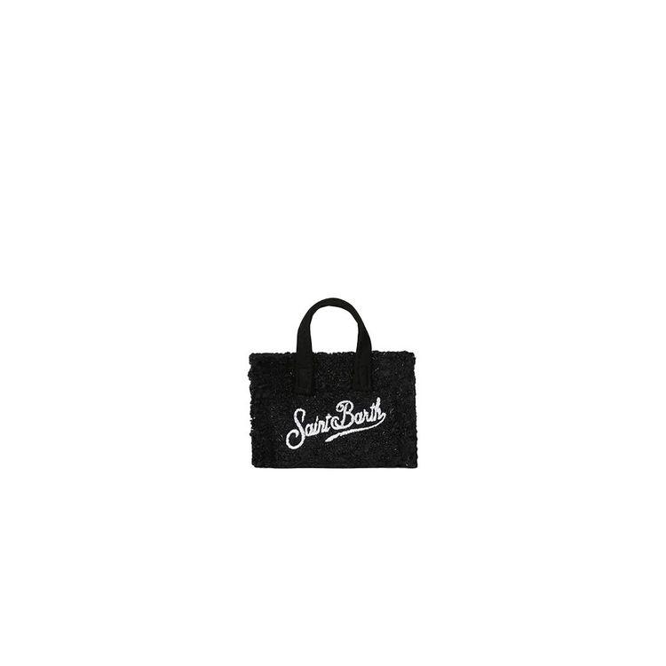 MC2 SAINT BARTH Phone Bag crna plišana ženska torba