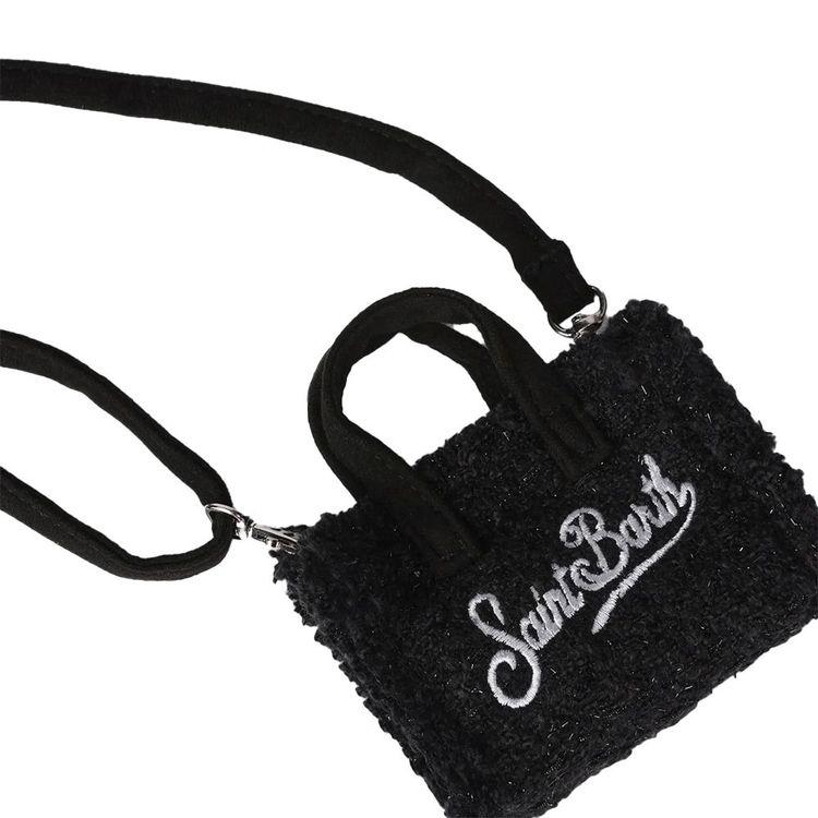 MC2 SAINT BARTH Phone Bag crna plišana ženska torba