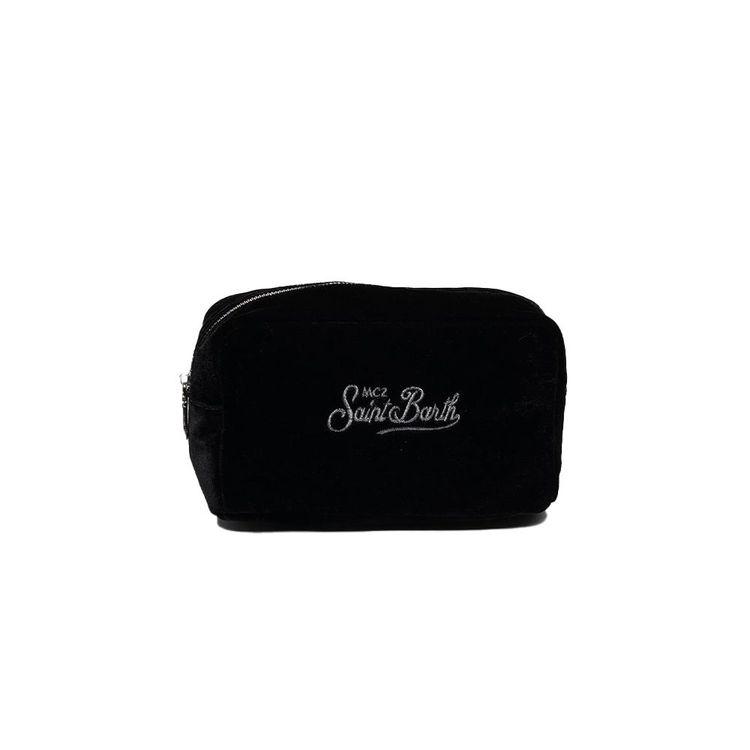 MC2 SAINT BARTH Soft Pouch crni plišani ženski neseser