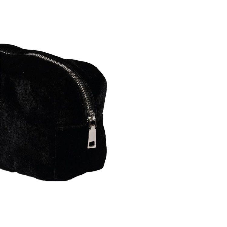 MC2 SAINT BARTH Soft Pouch crni plišani ženski neseser
