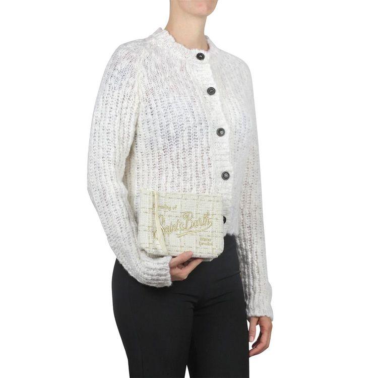 MC2 SAINT BARTH Aline Tweed bijeli ženski neseser