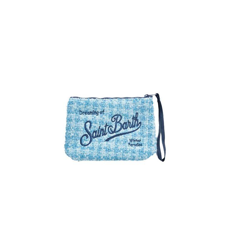 MC2 SAINT BARTH Aline Tweed svijetlo plavi ženski neseser