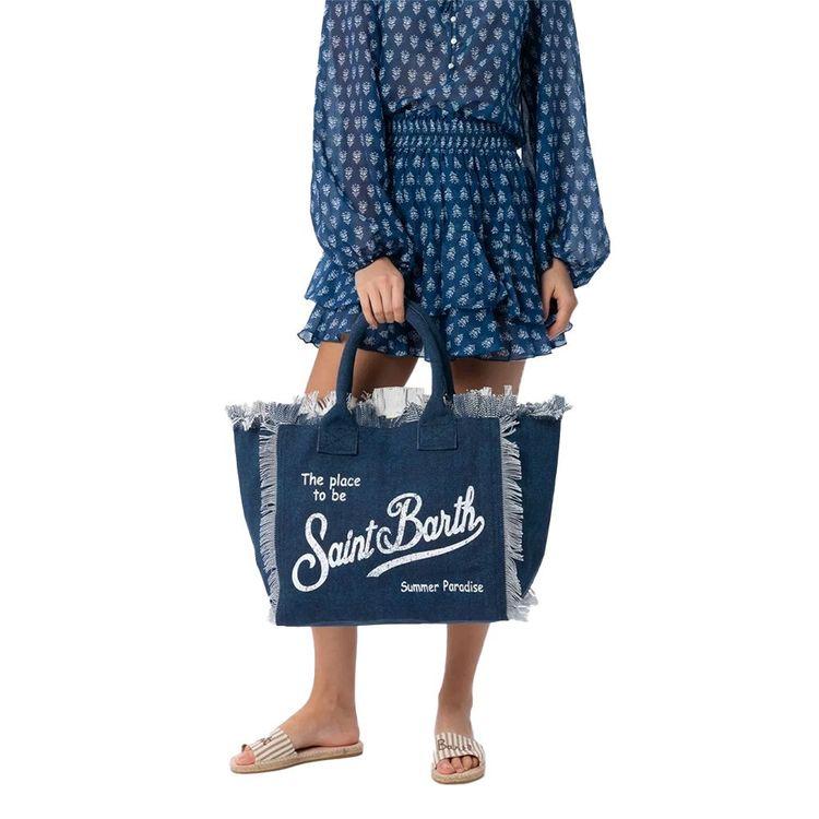 MC2 SAINT BARTH Vanity tamni denim ženska torba