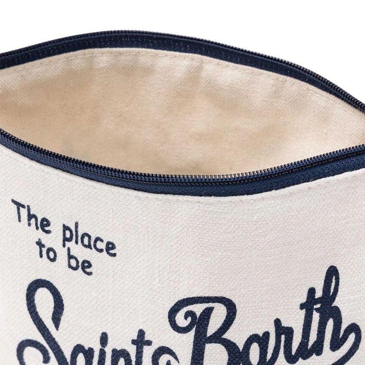 MC2 SAINT BARTH Aline laneni mliječno-bijeli neseser