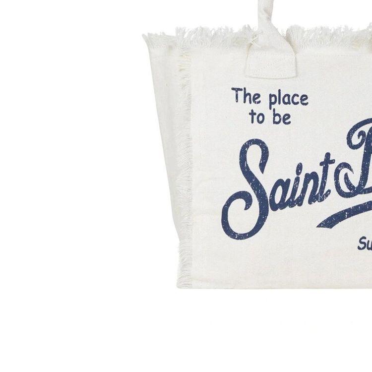 MC2 SAINT BARTH Vanity mliječno bijela lanena ženska torba