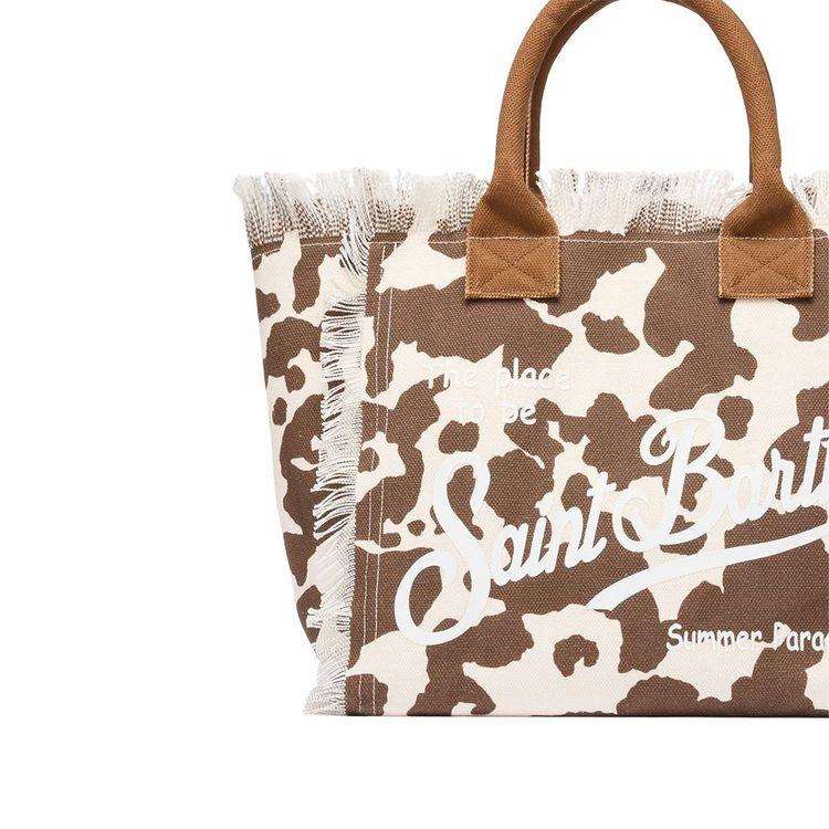 MC2 SAINT BARTH Vanity Cow Print braon-bijela ženska torba