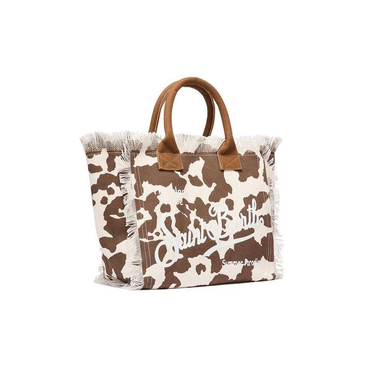 MC2 SAINT BARTH Vanity Cow Print braon-bijela ženska torba