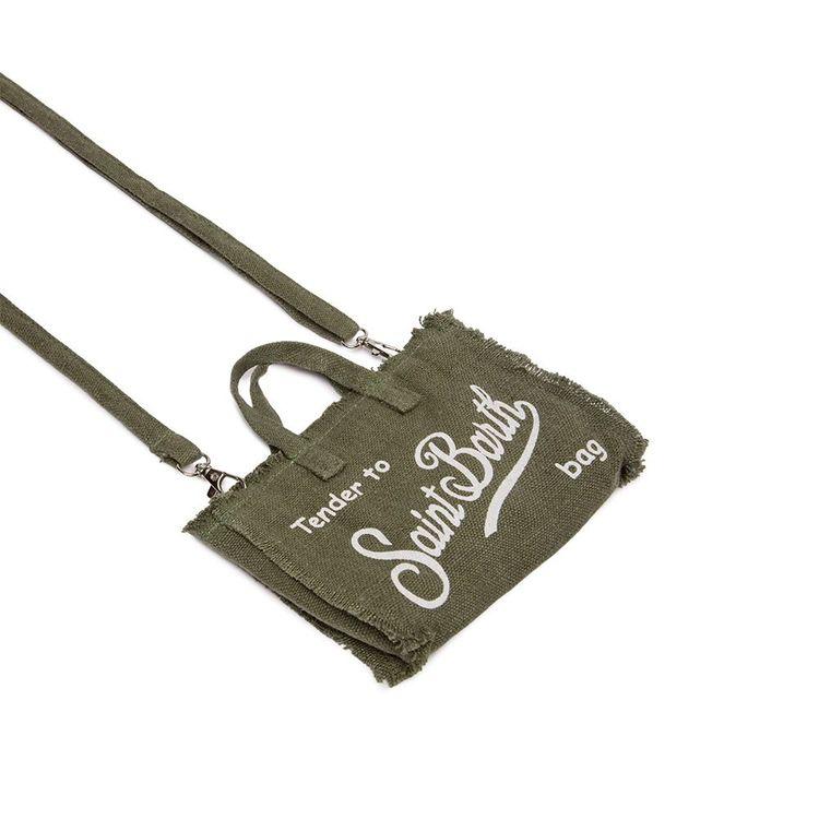 MC2 SAINT BARTH Phone Bag maslinasta lanena ženska torba
