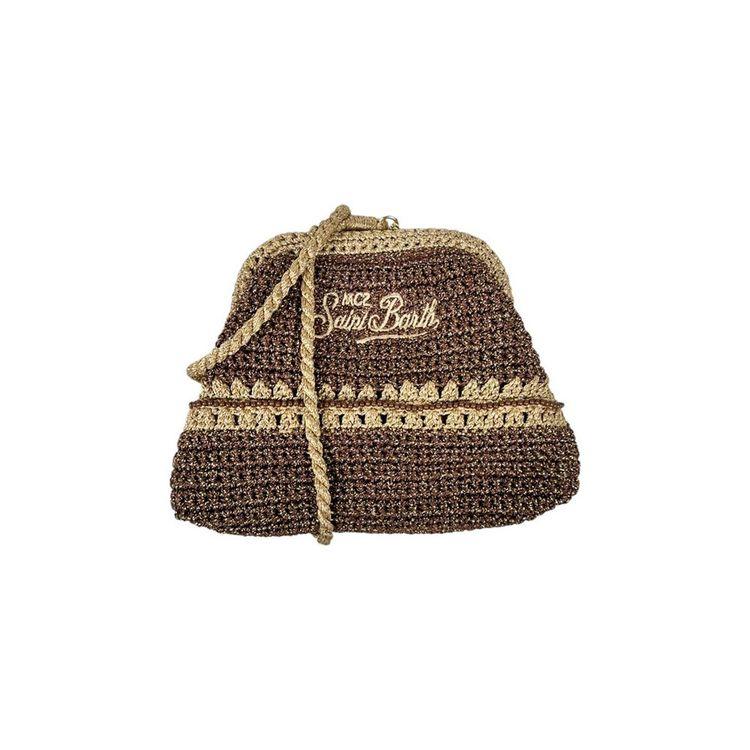 MC2 SAINT BARTH Crochet Pouch braon heklana ženska torbica