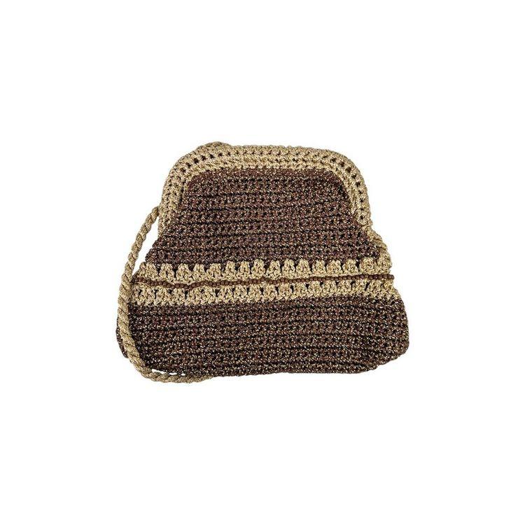 MC2 SAINT BARTH Crochet Pouch braon heklana ženska torbica