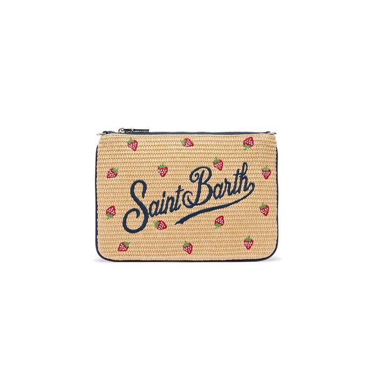 MC2 SAINT BARTH Parisienne bež ženska torba sa printom jagoda