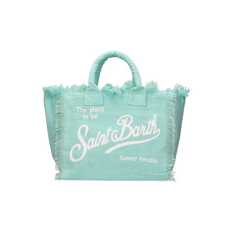 MC2 SAINT BARTH Vanity mint zelena lanena ženska torba