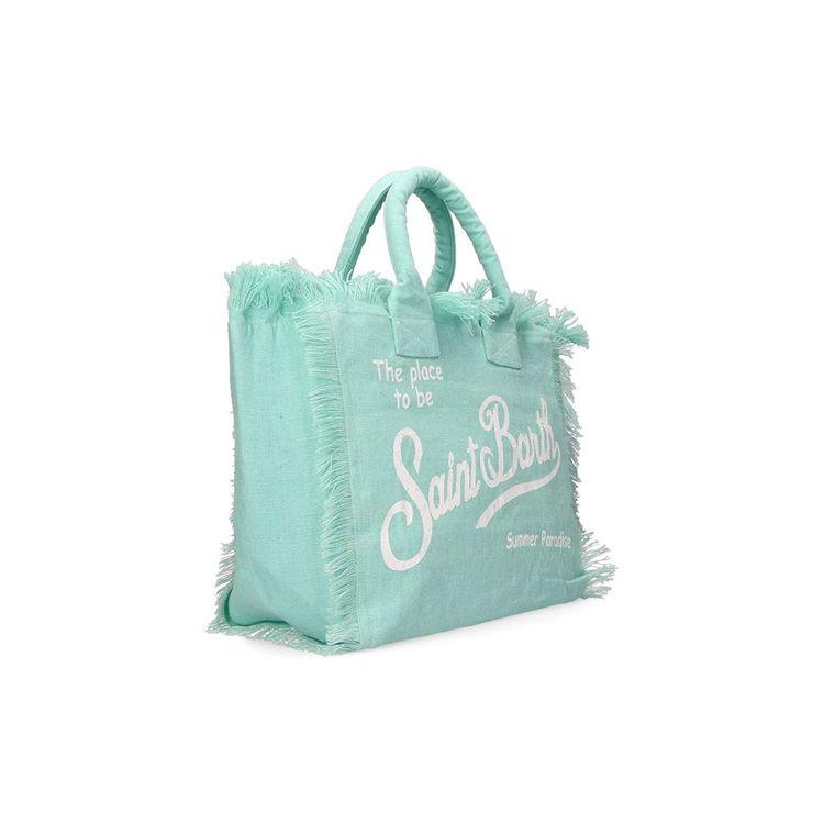 MC2 SAINT BARTH Vanity mint zelena lanena ženska torba