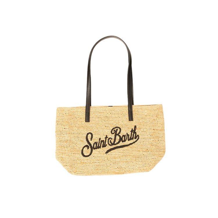 MC2 SAINT BARTH Raffia Midi bež ženska torba
